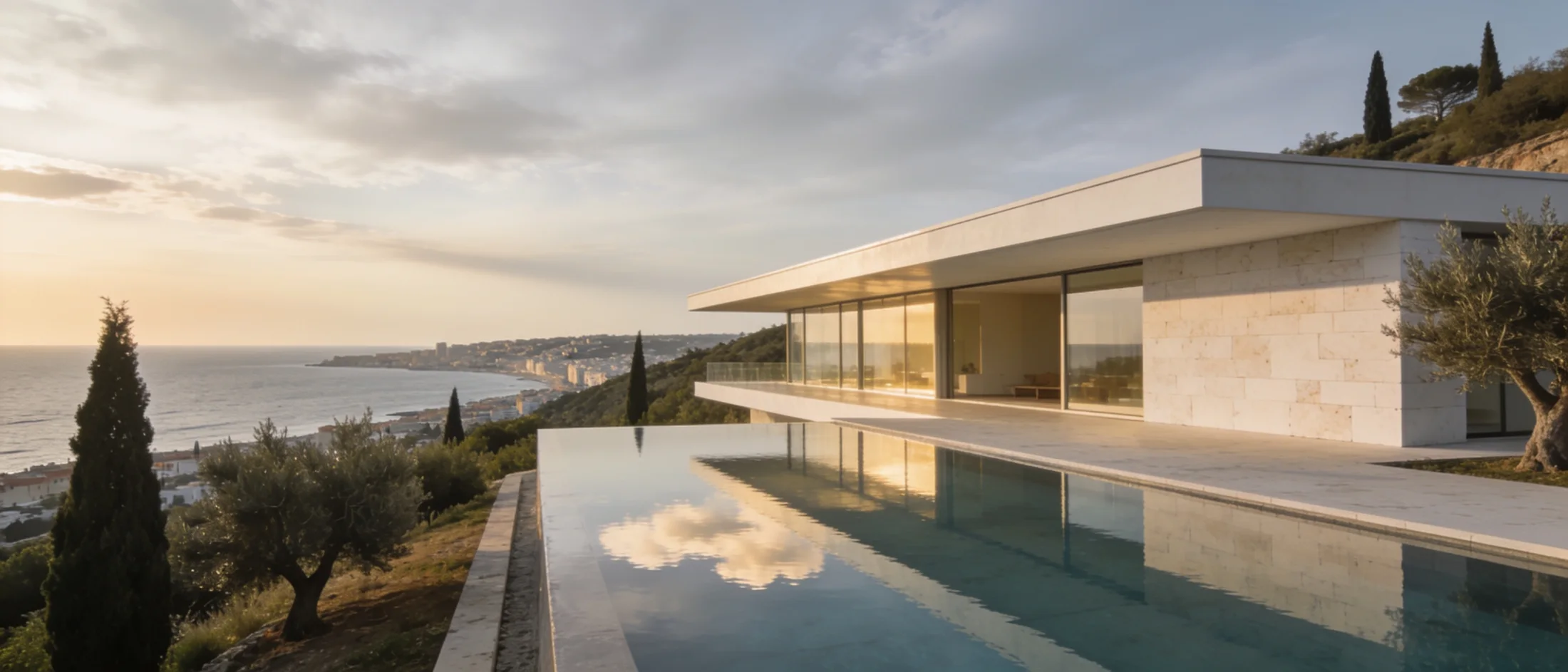 Villa Horizon — villa contemporaine et bassin à débordement au-dessus de la baie d’Alger